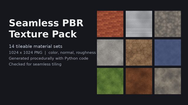 Seamless PBR Texture Pack: 14 Tileable Sets preview